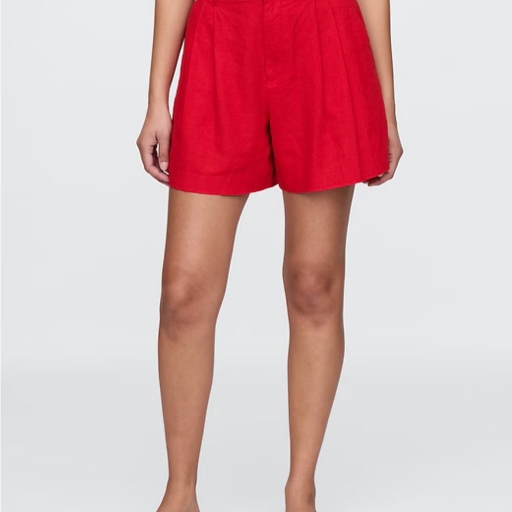 365 High Rise Linen-Blend Shorts - Picture 2 of 4